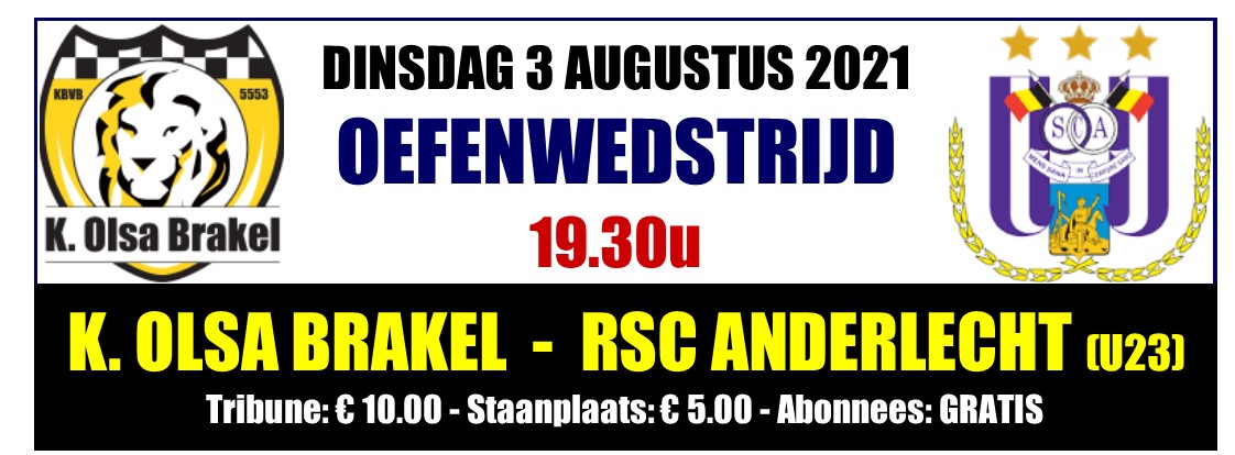 OLSA ontvangt RSC Anderlecht (U23)