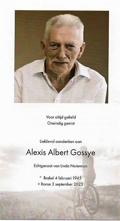 Alexis Gossye overleden